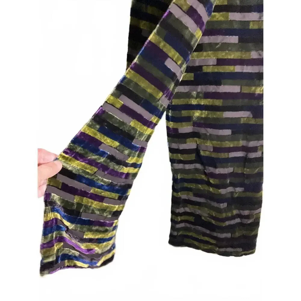 Multicolor Velvet Patterned Women's Scarf
